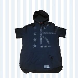 Nike Air Pivot Mens XL  Short Sleeve Black Side Zip Basketball Training Hoodie